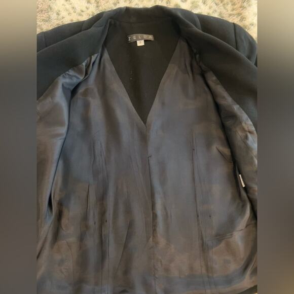 Zelda Fitted Black Jacket, Curved Lapel, Retro 40s/50s Vibe - Picture 9 of 10